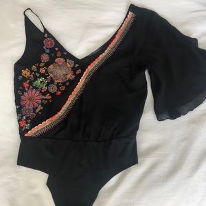 Zara Embroidered bodysuit